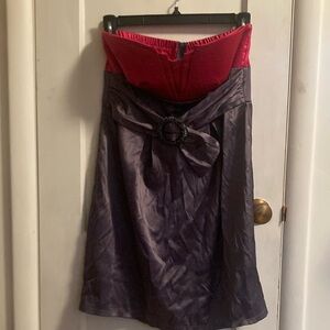 Elegant Red and Purple Women's Skirt